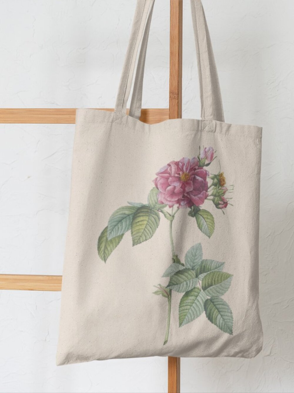 Rose Of Frankfurt Vintage Floral Print Graphic Canvas Tote Bag - Picture 5 of 5